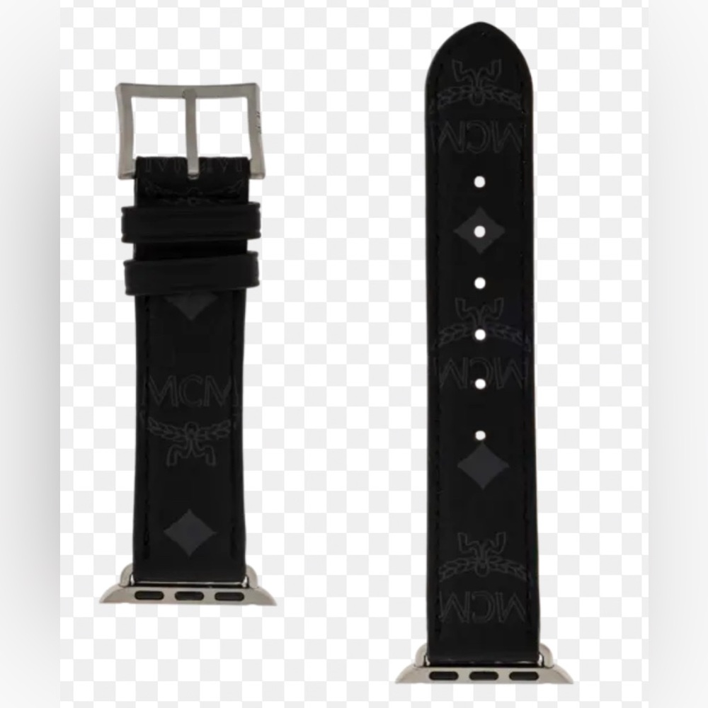Black Leather Strap with Silver Buckle